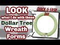 LOOK what I do with these Dollar Tree WREATH FORMS | QUICK, EASY & BUDGET Friendly DIY