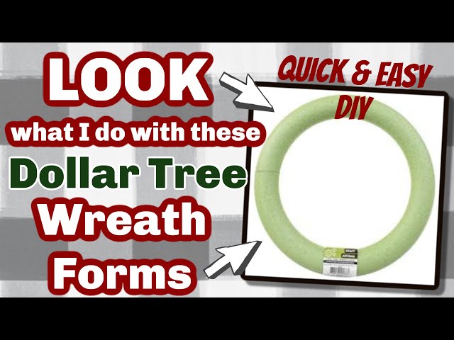 LOOK what I do with these Dollar Tree WREATH FORMS