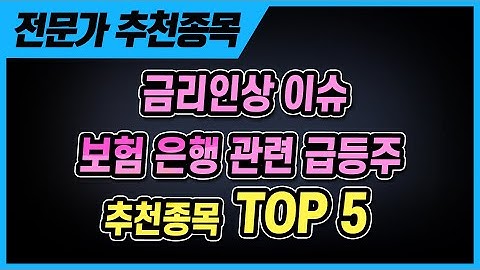 금리인상과 인플레이션 우려에 따른 보험 은행 급등주 추천종목 TOP5! [현상철 전문가] 한화생명, 미래에셋생명, 동양생명, 메리츠화재, 한화손해보험