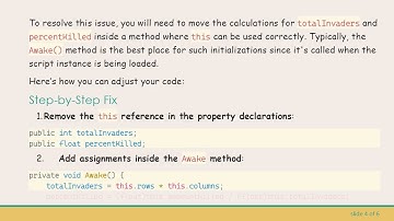 Resolving the this Keyword Issue in Your Unity C#  Code