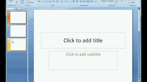 刪除投影片 PowerPoint 2007