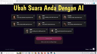 Cara Ubah Suara Kita Menjadi Suara Orang Lain Dengan AI screenshot 3