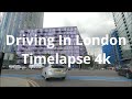Driving in London 02.07.2020 Rainy Day Timelapse 4k