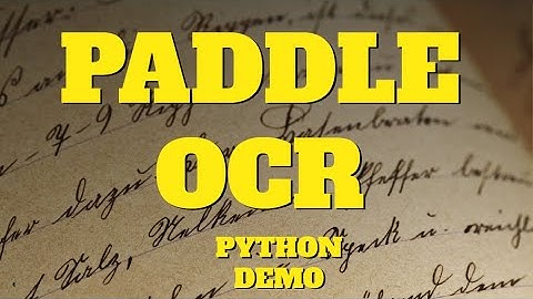 PaddleOCR Python Demo #computervision