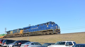 NS ES44AC 8103 (Norfolk & Western HU) Leads 24Z with CSX ES40DC 5270 at CP Townley 3/19/19