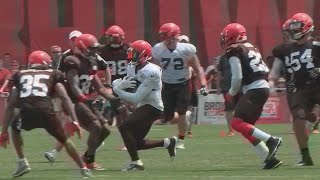 Browns' first-team offense dominates two-minute drill