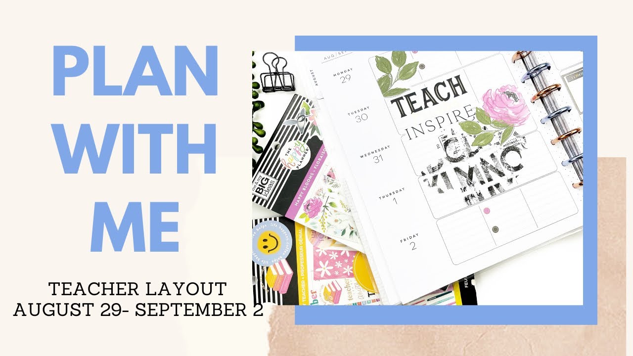 Plan with Me Big Happy Planner Teacher Layout YouTube