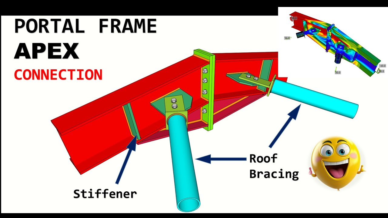PORTAL FRAME APEX & BRACING CONNECTION - YouTube