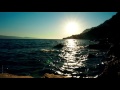 Relaxing Sunset over the ocean of Croatia - one hour