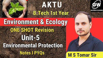 EVs UNIT-5 I ONE SHOT REVISION I By M S Tomar Sir I GATEWAY CLASSES I AKTU