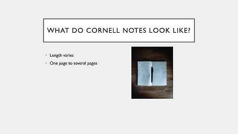 Cornell Notes: What do they look like? Part 2