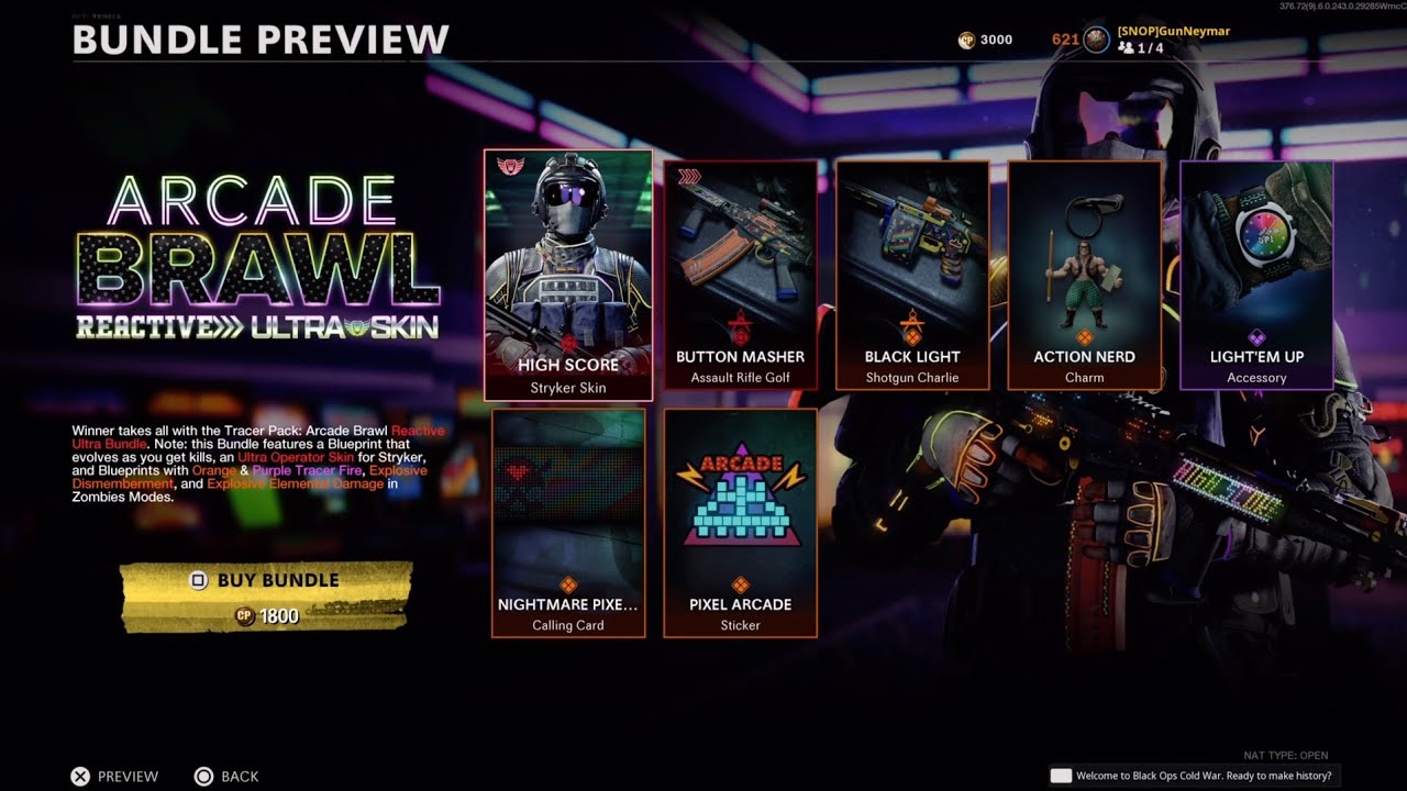 Arcade Brawl Reactive Ultra Skin Bundle in Cold War/Warzone