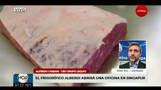 Frigorífico Alberdi abrirá una oficina en Singapur