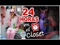 24 HORAS EN EL CLOSET 😨 Oriné Aquí Adentro, Se Fue La Luz, ENTRÓ EL FANTASMA