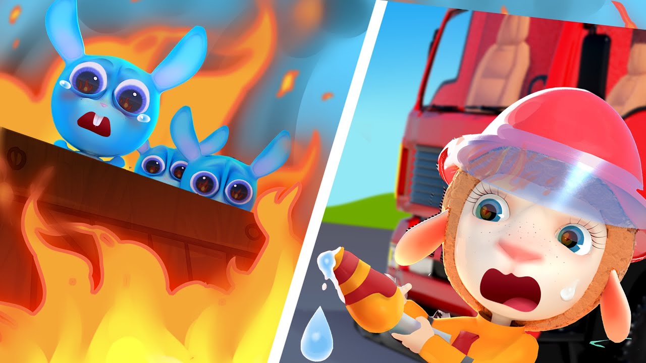 Firefighter Saves Little Rabbits | Rescue Team Episodes: Fire Truck ...