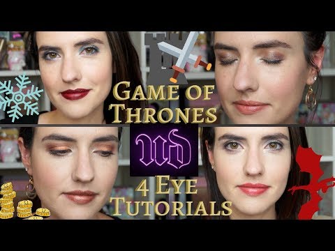 urban-decay-+-game-of-thrones-palette-|-four-eyeshadow-tutorials-+-lip-swatches