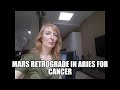 Mars retrograde in Aries for Cancer