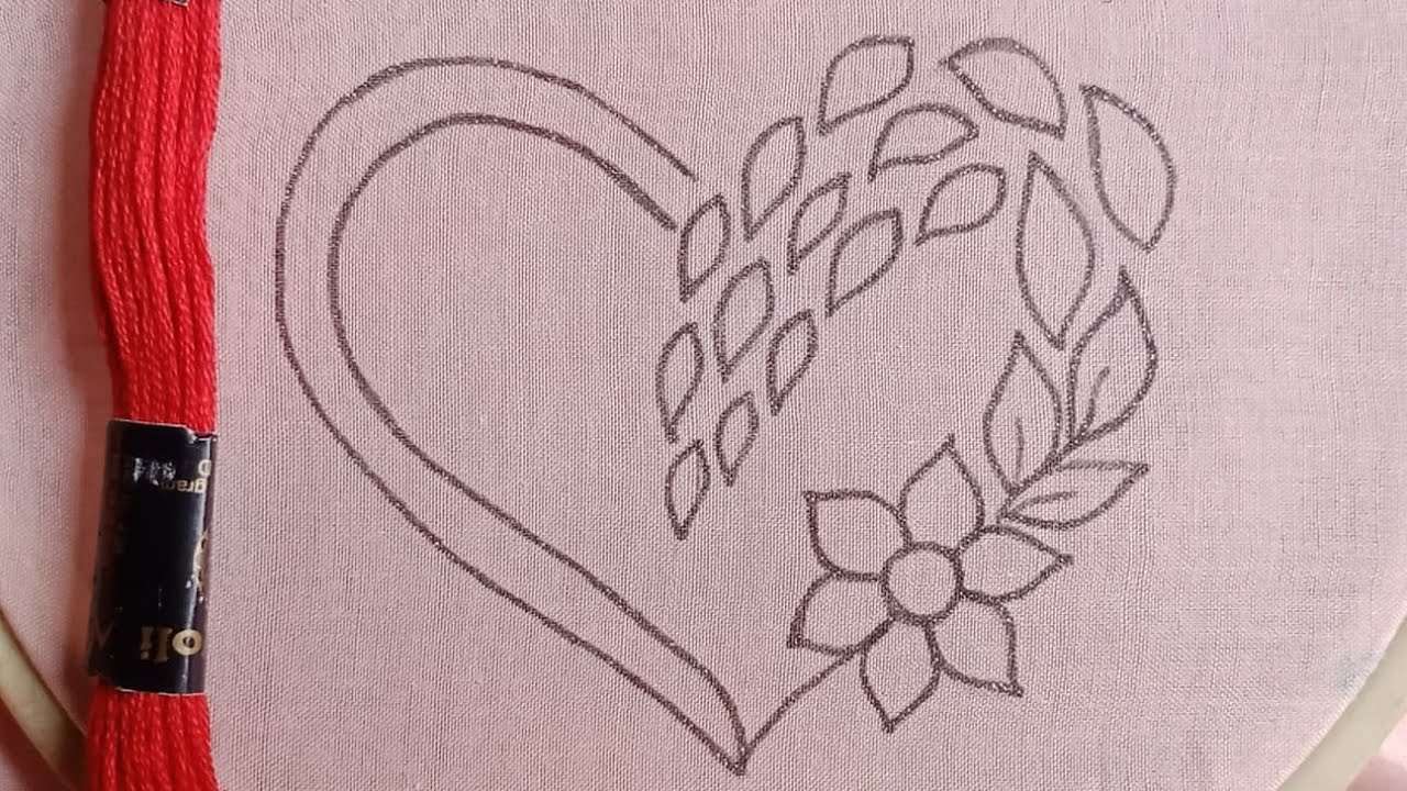All over Latest Stitch Embroidery Tutorial Class-66,Love Design Embroidery for Beginners