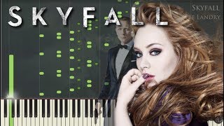 Adele - Skyfall [Piano Tutorial] (Synthesia) // Kyle Landry + MIDI chords