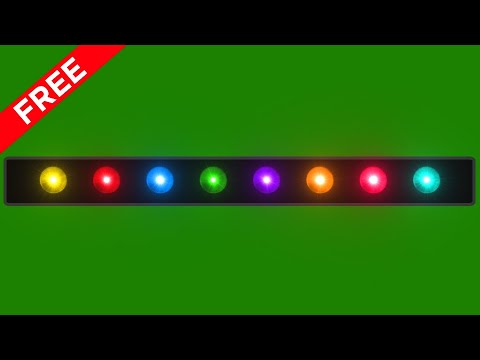 decorative colorful disco stage serial lights free green screen video ...