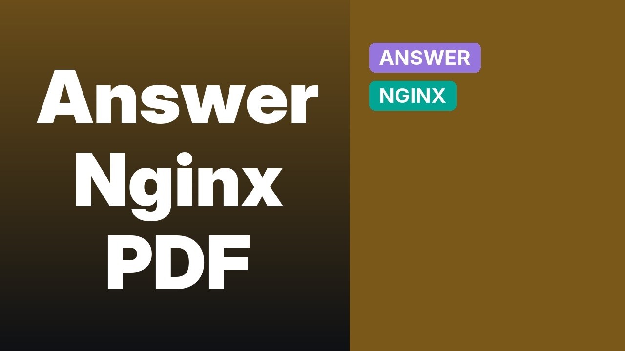 Nginx Server Pdf How do I configure nginx to serve PDF files? - YouTube