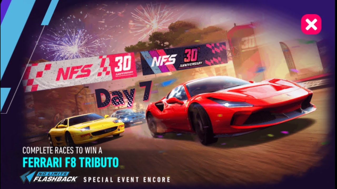 NFS No Limits | Ferrari F8 Tributo NFS 30th Anniversary | Day 7 No Limits | 390 Gold Spent | NFSNL