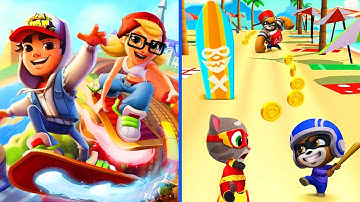Who will Finish first? Subway Surfer VS Talking Tom Hero Dash Android,iOS Gameplay Walkthough