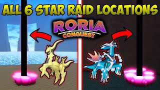 ALL 6 Star Raid Location In Pokemon Brick Bronze (Roria Conquest Roblox)