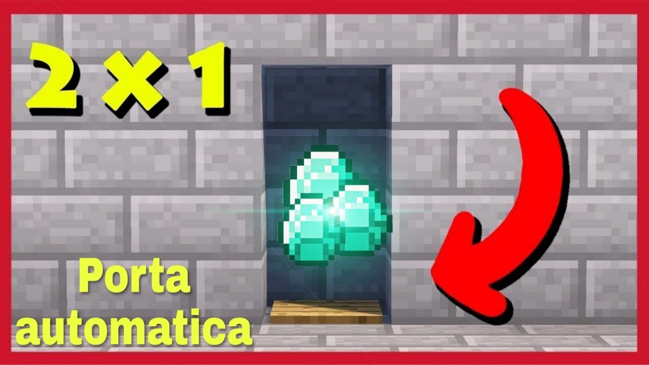 Minecraft:come fare una porta automatica 2x1[TUTORIAL] - YouTube