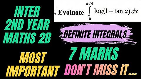 Definite Integrals@maths naresh eclass