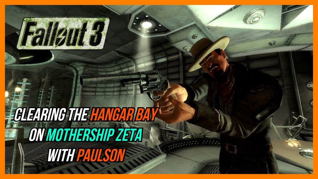 Fallout 3 Mothership Zeta Clearing The Hangar Bay With Paulson