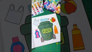 Plastic recycling - ASMR colouringThis page is from Zero Waste Coloring Book #asmrcoloring #notrash