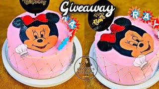 ആർക്കും ഉണ്ടാക്കിയെടുക്കാം Minnie Mouse Theme Cake,Fondant Designs | Giveaway _Day 2