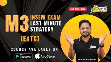 M3 Insem Exam | Last Minute Strategy | E&TC |#SPPU | Aalsi Engineer | Rounak Sir