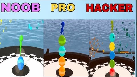 NOOB vs PRO vs HACKER in Stack Rider - All Levels Gameplay, New Game (40-42)