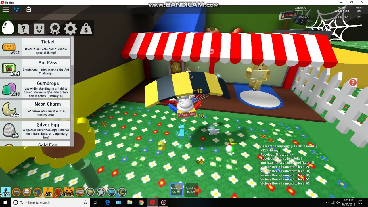 Bee Vip 🐝 Bee Swarm Simulator Claiming Vicious Bee Vip Server Link in ...