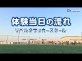 【体験の流れ】リベルタサッカースクール