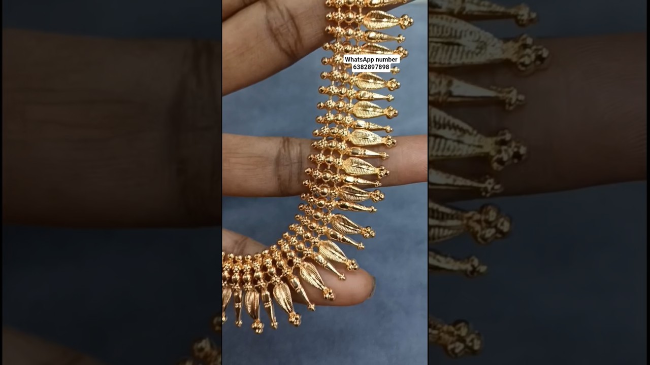 Gold look kerala design necklace 