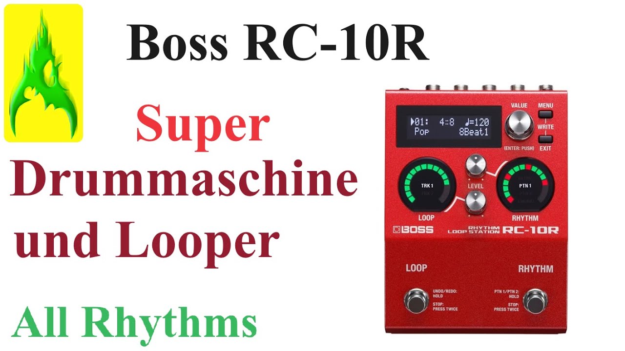 Boss RC 10R Super Drum machine und Looper Review All Rhythms Rhythm and