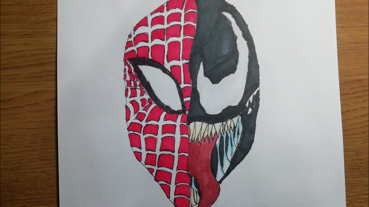Spiderman/Venom Drawing - YouTube