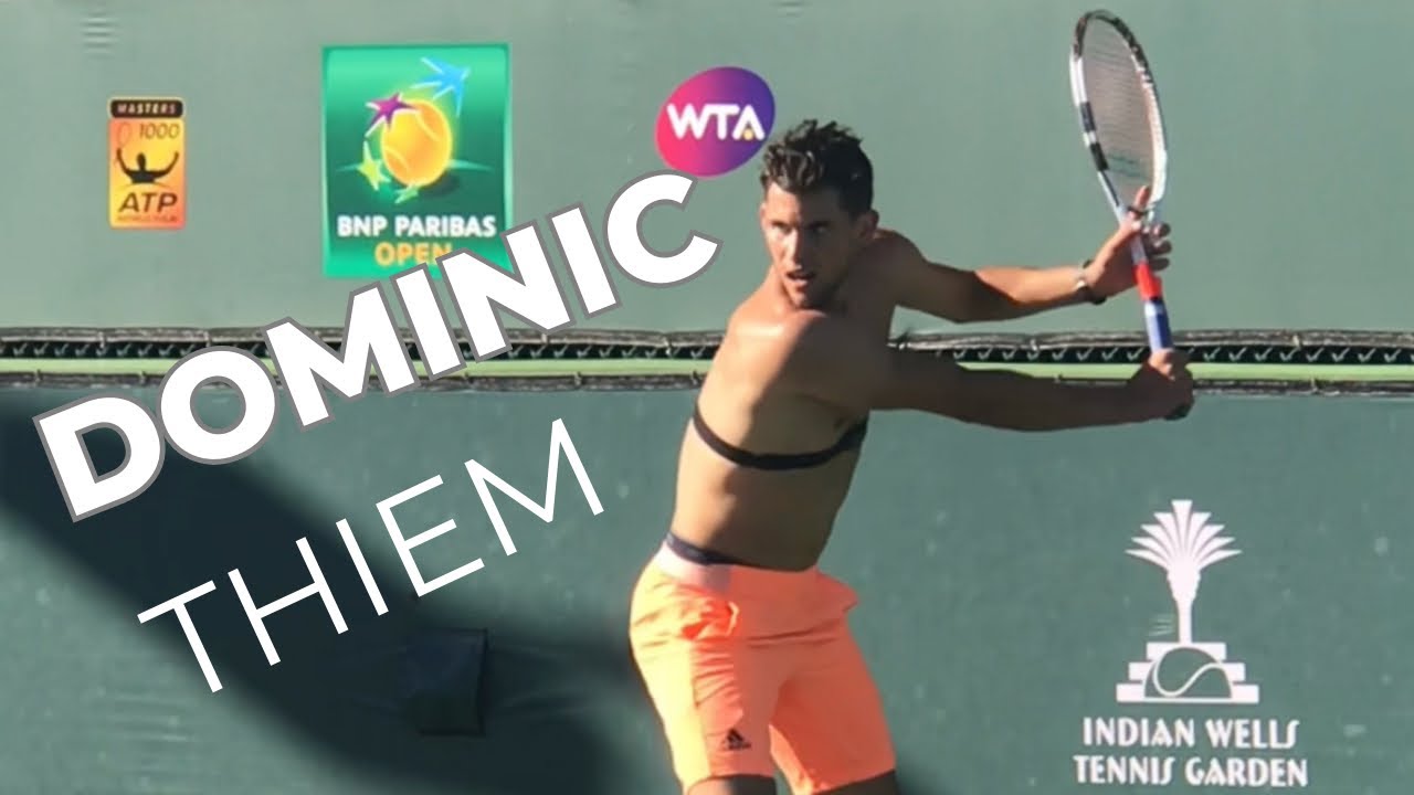 Dominic Thiem amazing practice forehand and backhands