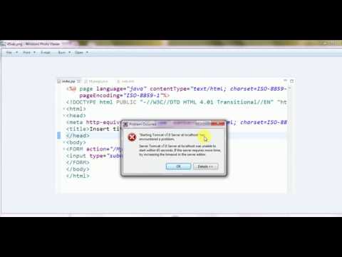 servlet tutorial Tomacat server unable to start