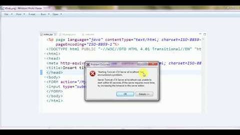 servlet tutorial Tomacat server unable to start