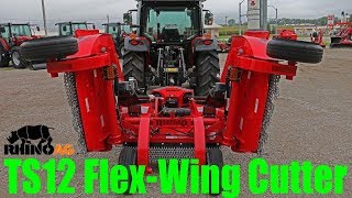 RhinoAG TS12 Flex-Wing Rotary Cutter (Only Needs 35 PTO HP)