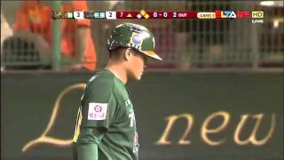 2011 CPBL 台灣大賽 Game1 鍾承佑的強肩