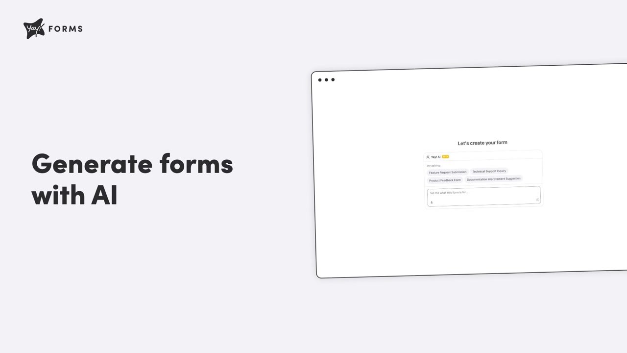 How to Generate Forms and Quizzes with Yay! Forms AI