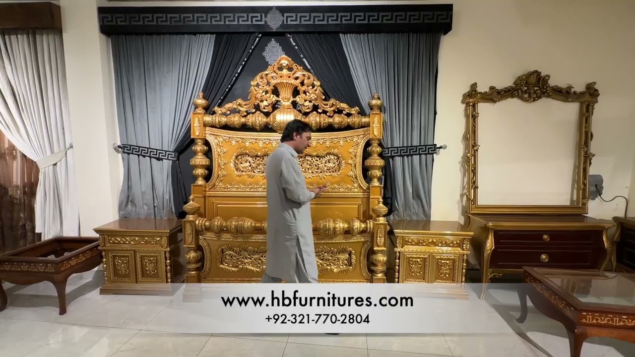 wooden bed design 2026 | modern and luxury | Haq bahoo furnitures