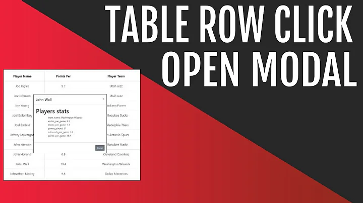 Open Custom Modals On Click For Table Rows | React-Bootstrap-Table2