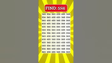 🧠 Find the number 5S6 — Eye test Challenge | Can You Spot It Fast? #shorts