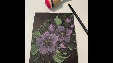 How to Color Black embossed Cardstock